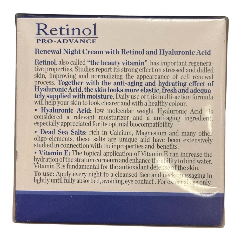 Retinal Pro‎ Advance Renewal Night Cream Anti Aging Hydrating Vitamin E NEW